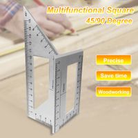 Multifunktionales Quadrat 45/90 Grad Gauge Winkel Lineal Messung Holzbearbeitungswerkzeug