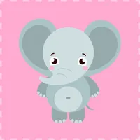 Baby Kinder Handtuch Seiftuch - Elefant - 100% Baumwolle - 30x30 cm - süße Tier Motive
