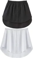 Mini Hemdverlängerungen Damen, Rock Verlängerung All-Match Einstellbare Schichtung, Fake Top Lower Sweep Shirt Extender Saum(A/2 Stück,XXL)