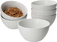 6er Set White Biata Bowls Müsli-Schalen 400ml Salat Dessert Schüssel Steingut