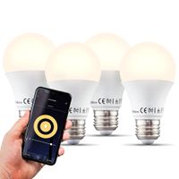 LED WiFi Leuchtmittel Smart Home Lampe dimmbar Birne E27 Alexa Google 9W 4er SET
