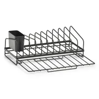 Zeller wysuwany ociekacz na naczynia, metalowy, 36,8x17,5x13,5, czarny