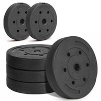 Smartfox Hantelscheiben Set bestehend aus 2 x 5 kg (insg. 10kg) | Farbe: Schwarz | 28mm Bohrung | Muskelaufbau Kraftsport Zubehör