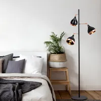 Opviq, Yıldo - 7021, Stehlampen, Schwarz, Metall, 52 x 52 x 163 cm