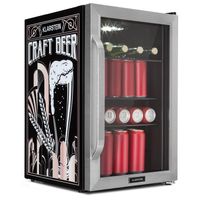 Klarstein Beersafe 70 Craft Beer Edition, chladnička, 70 l, 3 police, panoramatické sklenené dvere, nehrdzavejúca oceľ
