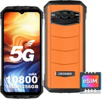 DOOGEE V30 eSIM 5G outdoor smartphone bez smlouvy 8GB+256GB Dimensity 900 Octa Core 6,58'' 120Hz FHD+ 108MP 10800mAh, Orange