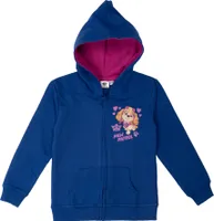 Paw Patrol Sweatjacke für Mädchen - Kinder Kapuzenpullover mit Reißverschluss Hoodie Blau 122-128