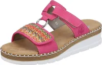 Rieker Damen Pantolette Keilabsatz Clog V1247, Größe:37 EU, Farbe:Mehrfarbig