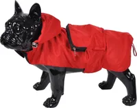Hunde Regenjacke Kapuze Jacke Mantel Hundebekleidung Regenschutz Hundejacke rot, Größe:XL