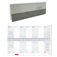Kalender 2025 Tischkalender Tisch-Querkalender Bürokalender Wochenkalender 1 Woche / 2 Seiten