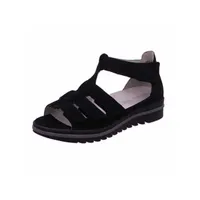 Waldläufer Damen Sandalen HAKURA Schwarz Rauleder  Größe: 38,5