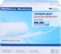 Holthaus Ypsiflex® Elastische Mullbinde 10 cm x 4 m - 20 Binden | Packung (20 Stück)