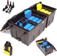 Teichaussenfilter Teichfilter Wasserfilter Teich Filter 90000L Durchlauffilter Teichklärer AWZ, für UVC Lichtfilter, ECO Teichpumpe