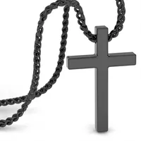 SERASAR | Pánsky náhrdelník z nehrdzavejúcej ocele [Lord] s čiernou nehrdzavejúcou oceľou | Farba: čierna | Dĺžka: 50 cm