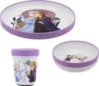 Disney Die EIskönigin Elsa Kinder Geschirr-Set 3 teilig Becher Teller Schüssel
