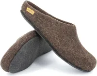 Magicfelt AT 719 Filz-Hausschuh - für Damen & Herren | Pantoffel aus 100% Schurwolle Bergschaf Braun ,44