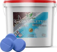 Chlor Multitabs 5 in 1-200 g Tabs Tabletki multichlorowe - z 10-fazowym efektem dla bezpiecznej i czystej pielęgnacji basenu | higieniczna woda w basenie | multi