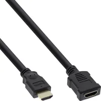 Kabel HDMI InLine®, HDMI High Speed, ST/BU, czarny, pozłacane styki, 7,5 m