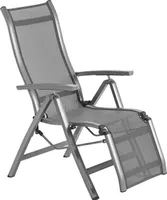 Dehner Relaxstuhl Chicago, klappbar, 110 x 69.5 x 63.5 cm, Aluminium/Kunststoff, grau