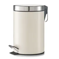 Zeller 18218 Tretabfalleimer Stahl creme 3l