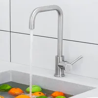 CECIPA Küchenarmatur aus 304 Edelstahl 360° Schwenkbar Spültischarmatur Hochdruck Wasserhahn Einhand  Mischbatterie für Küche