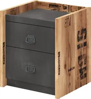 Furniture24 Nachttisch Nachtkommode nachtschrank Fargo FG12 mit 2 Schubladen