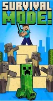 Minecraft Badetuch Strandtuch - Kinder Strandlaken 70 x 140 cm aus Baumwolle