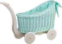 Kočárek pro panenky LUNA Willow Mint EXCLUSIVE 48X28 H26/47 CM