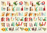 Friendly Fox Geschenkpapier Einschulung, 6 Bögen Geschenkpapier zum Schulanfang, Motivpapier Tier ABC Geschenkverpackung Einschulung