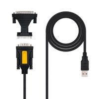 Nanocable 10.03.0002, Schwarz, USB A, DB25, 1,8 m, 240 mm, 40 mm