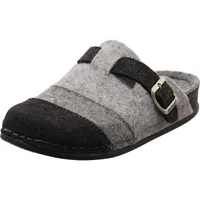 Dr. Feet Damen Hausschuh Wooly grau/schwarz