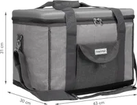 anndora Kühltasche XL 40 Liter Picknicktasche- hellgrau - Light Grey