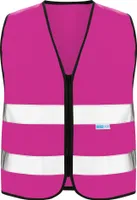 EAZY CASE Reflektorweste für Kinder, Sicherheitsweste, Reißverschluss Weste mit Reflektoren, atmungsaktiv, Reflektierend, Größe XS Pink