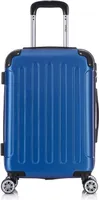 Flexot® F-2045 Handgepäck Bordcase Trolley Koffer Reisekoffer Hartschale Doppeltragegriff mit Zahlenschloss Gr. M Farbe Perl-Blau