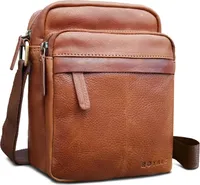 ROYALZ Echtleder Umhängetasche Herren Leder klein "Phoenix" moderne Vintage Schultertasche für Männer Ledertasche im kompakten Design Messenger Bag Seitentasche Crossbody