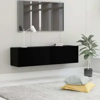 vidaXL TV skříňka černá 120x30x30 cm Dřevěný materiál