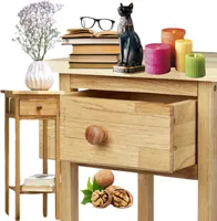 Elegantní noční stolek ORIENT s ořechem, matným designem a šuplíkem – perfektní doplněk do vaší předsíně nebo ložnice! Montáž snadná a rychlá.