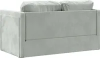 vidaXL Bodensofa mit Schlaffunktion Hellgrau 122x204x55 cm Samt