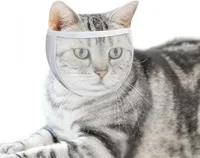 INF Maulkorb für Katzen für Fellpflege und Tierarzt Weiß M