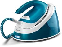 Philips PerfectCare Compact Bügelstation, Keramikbügelsohle, 120 g/min konstanter Dampf, 6.0 bar, 2400 W, Blau (GC6815/20)