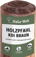 Holzpfahl, KDI braun – widerstandsfähiger Zaunpfahl für Ihren Zaun – 6 cm / 175 cm / 1 Stück
