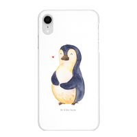 Mr. & Mrs. Panda Iphone XR Handyhülle Pinguin Diät - Weiß - Geschenk, Bauch, Abspecken, Selbstliebe, Körperliebe, Premium Kunststoff