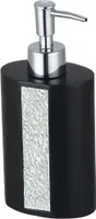 MSV Seifenspender "Luanda" Flüssigseifen-Spender, Fassungsvermögen 8,6 x 6 x 16,5 cm - Schwarz