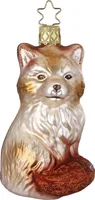 Christbaumschmuck Fuchs Glas 10cm hellbraun 1 Stück
