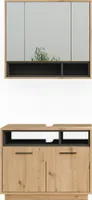 Vicco Badmöbel-Set Beatrice, 2 Teile, Eiche/Anthrazit