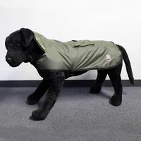Hundemantel Eisbär · Regenmantel · Rain Coat Pocket Olive Rückenlänge ca. 40cm