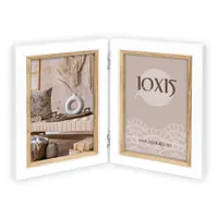 Ayas Holz-Doppelrahmen 2 Fotos 15x20 cm Hochformat