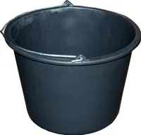 Bau-Eimer 20,0 l, Ø 37,0 cm, 'Profi', schwarz, Skalierung, leicht