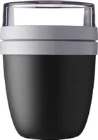 Mepal | Lunchpot Ellipse | praktischer To Go Becher | tiefkühl-, mikrowellen- & spülmaschinengeeignet | ideal für Müsli & Joghurt | 500 ml | Old Nordic Black