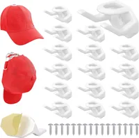 Belle Vous 16er Pack selbstklebende Cap Halterung - Cap Halter Wandhalter für Baseballmützen - Kappenhalter Cap Aufbewahrung für die Wand - Huthalter